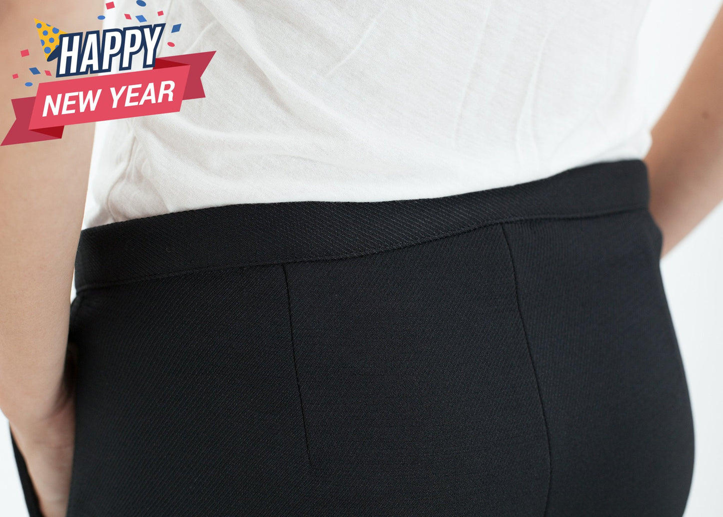 Side Zip Slim Pant in Black