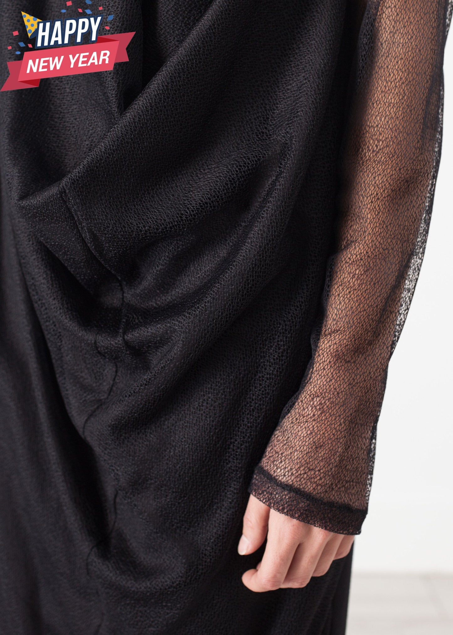 Net Dress in Black