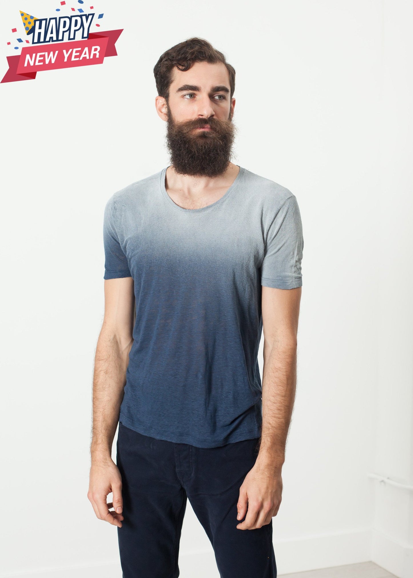 Overprint T-Shirt in Navy