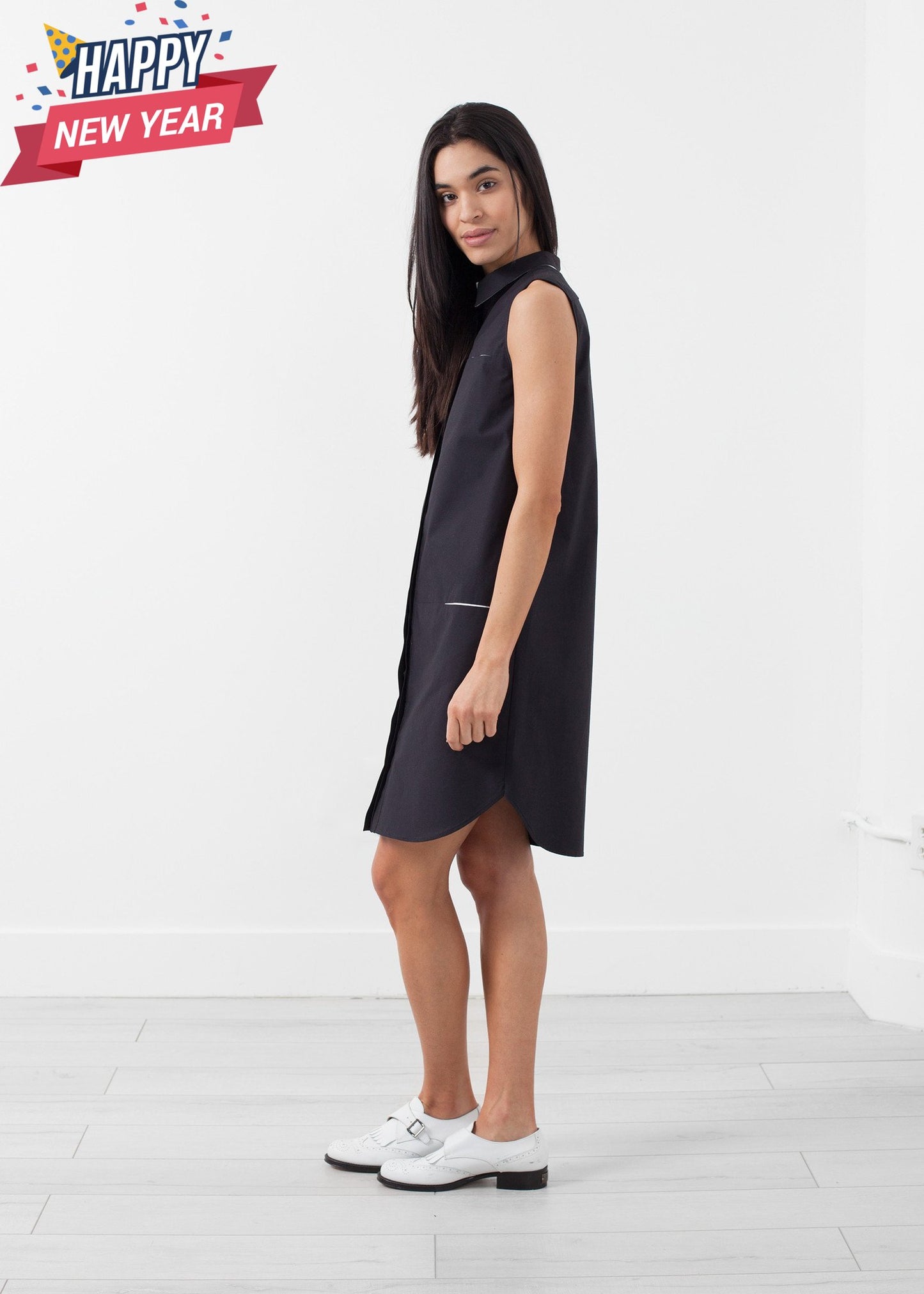 Sleeveless Hidden Pocket Dress