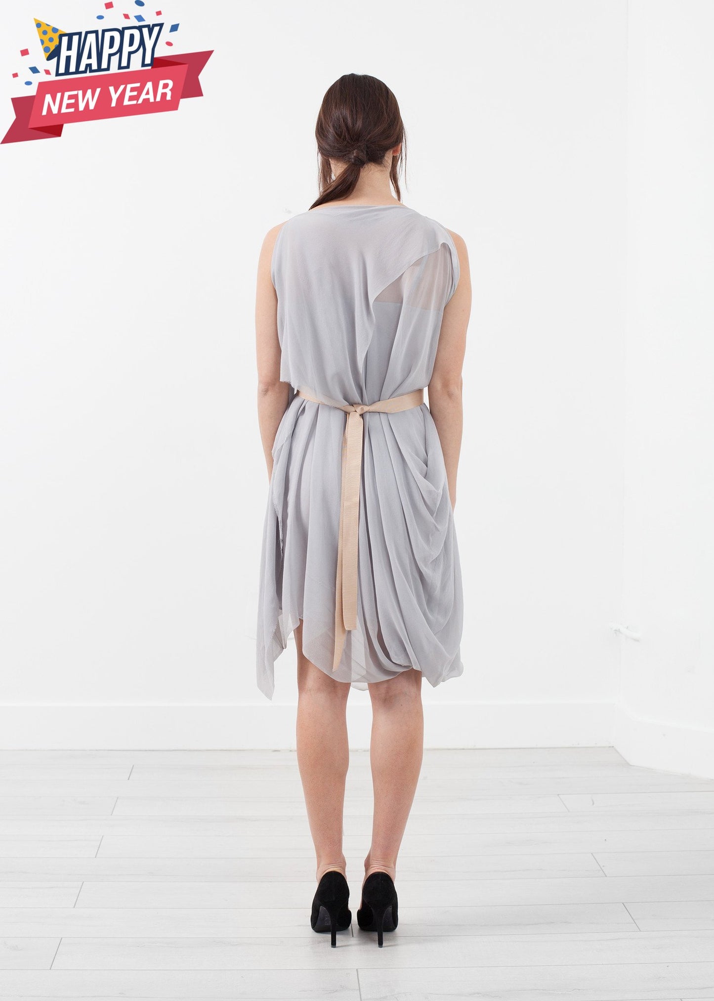 Chiffon Draped Dress