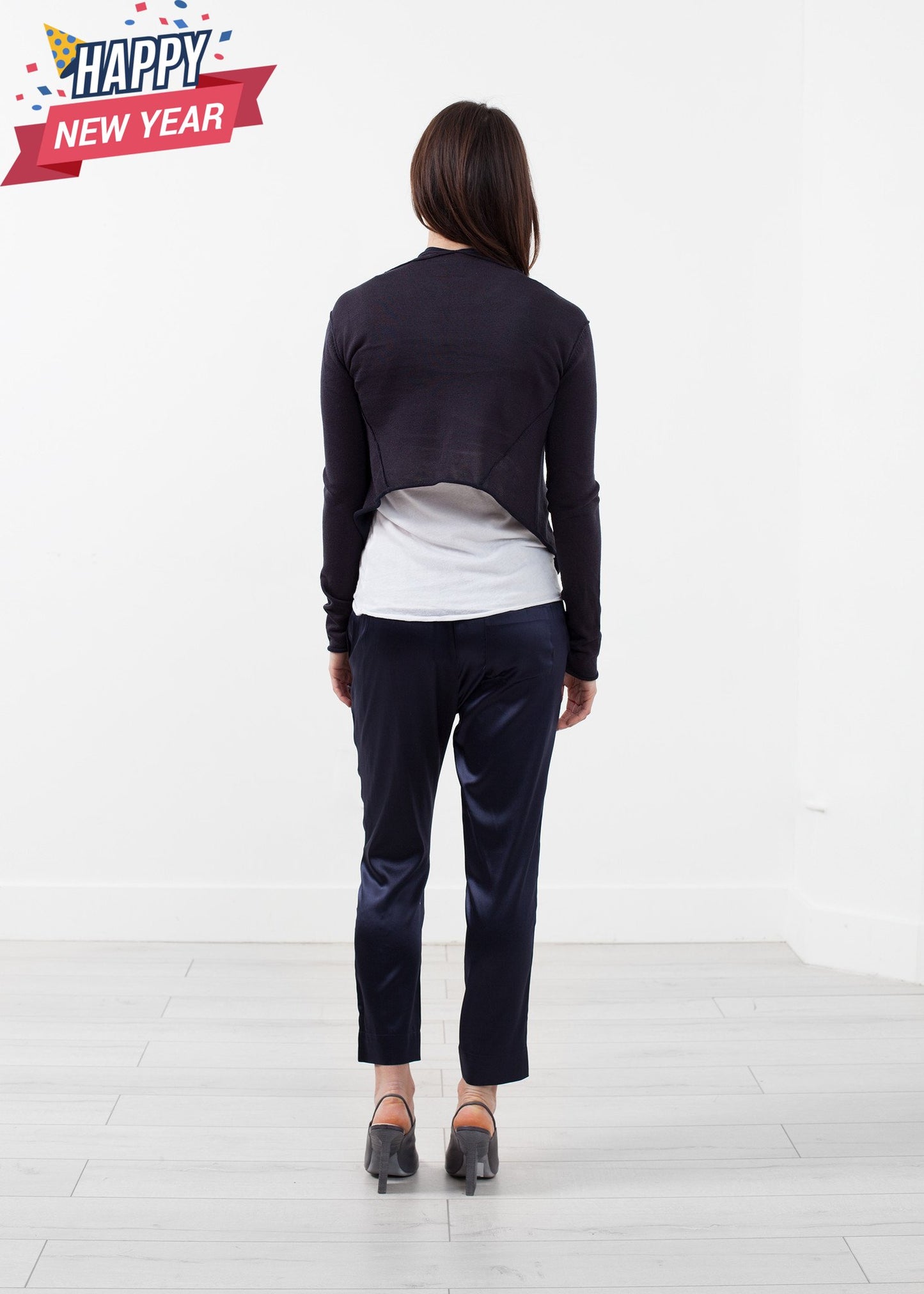 Draped Neck Cardigan
