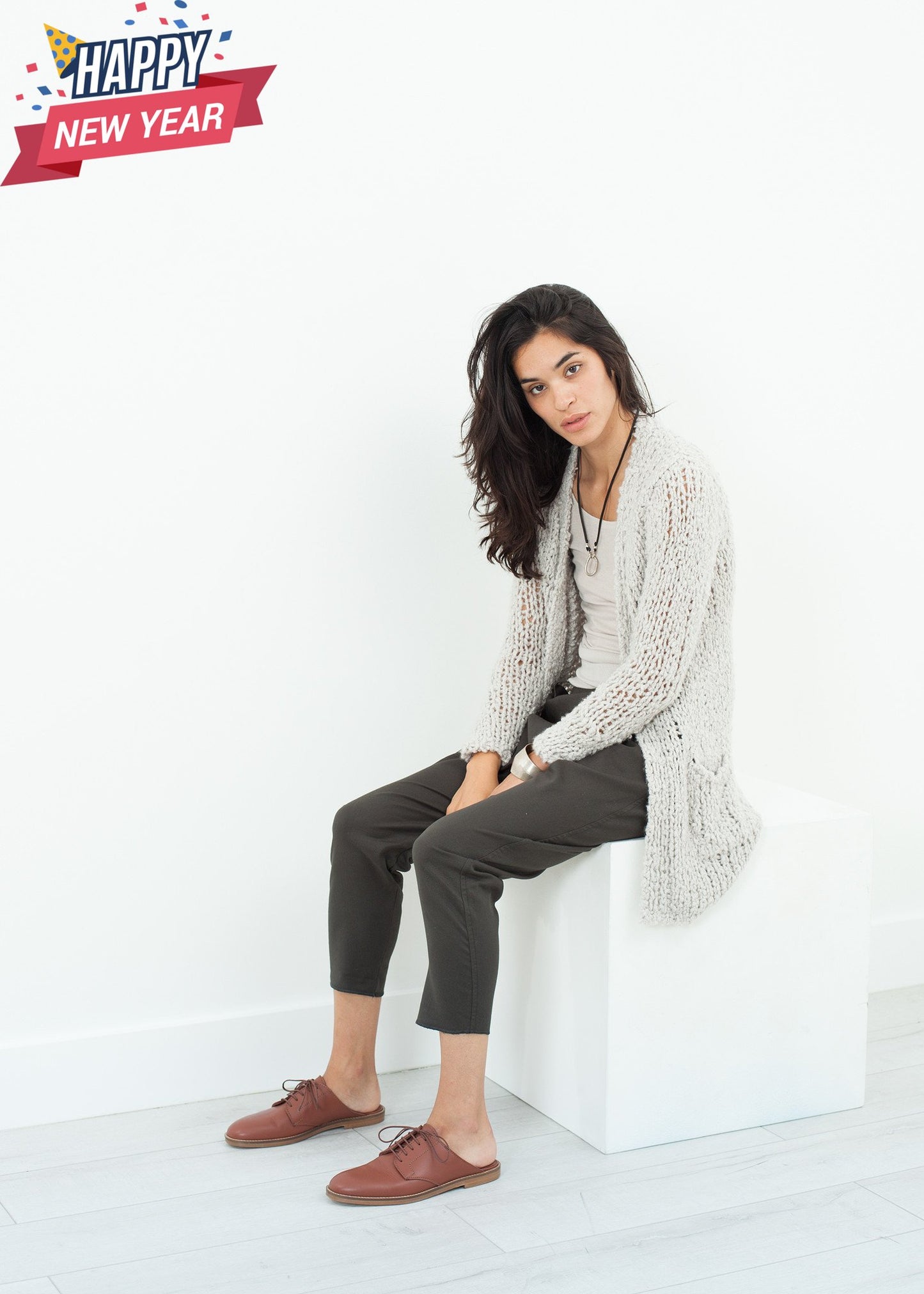 Bulk Stitch Cardigan in Cloud