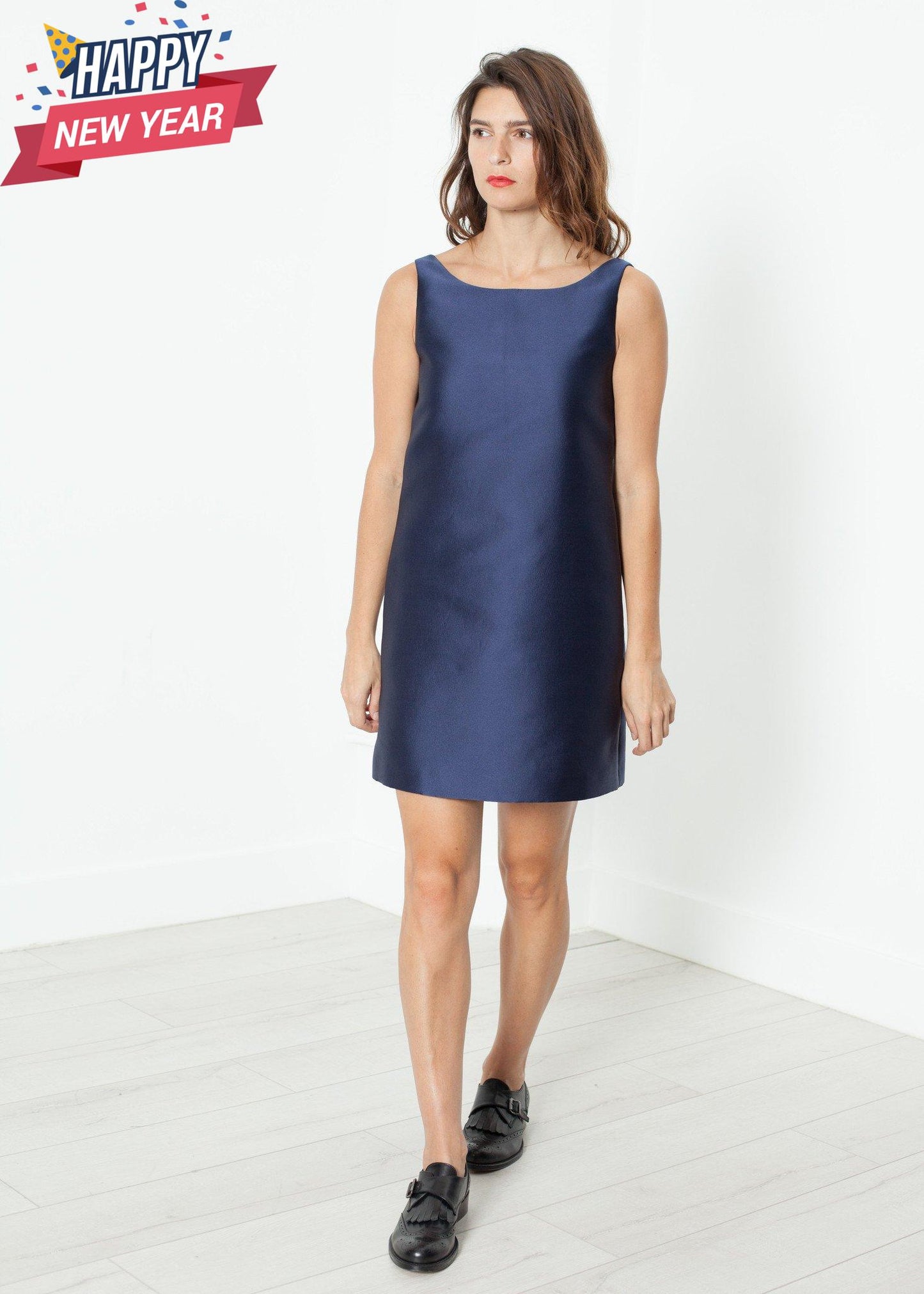 A-Line Mini Dress in Blue