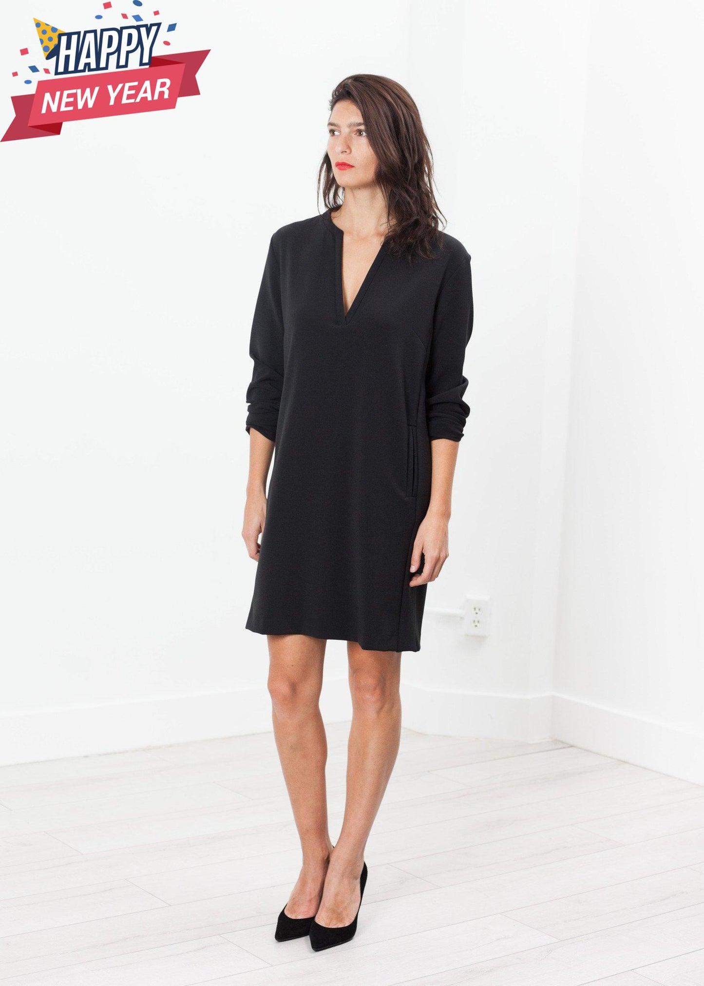 A-Line Pocket Shift in Black