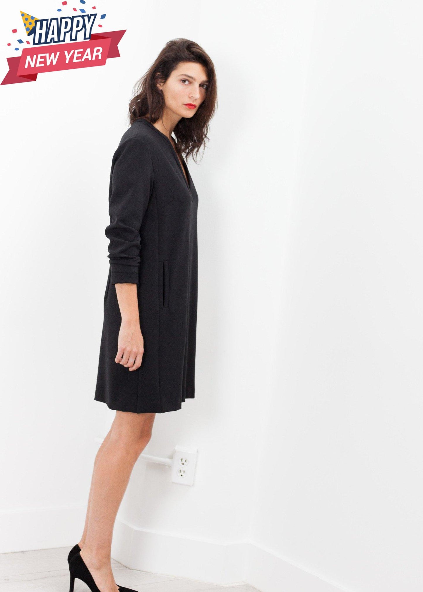 A-Line Pocket Shift in Black