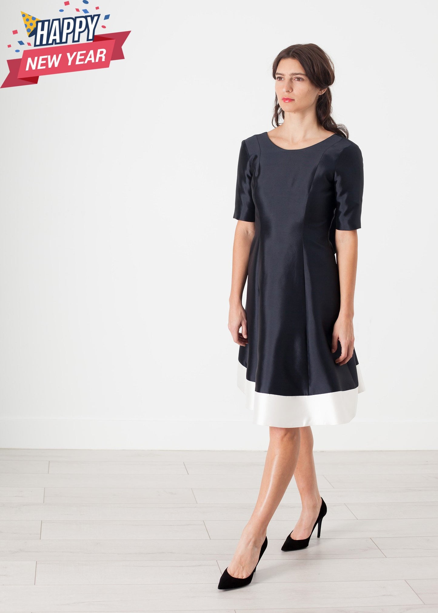 Tie Dress in Navy