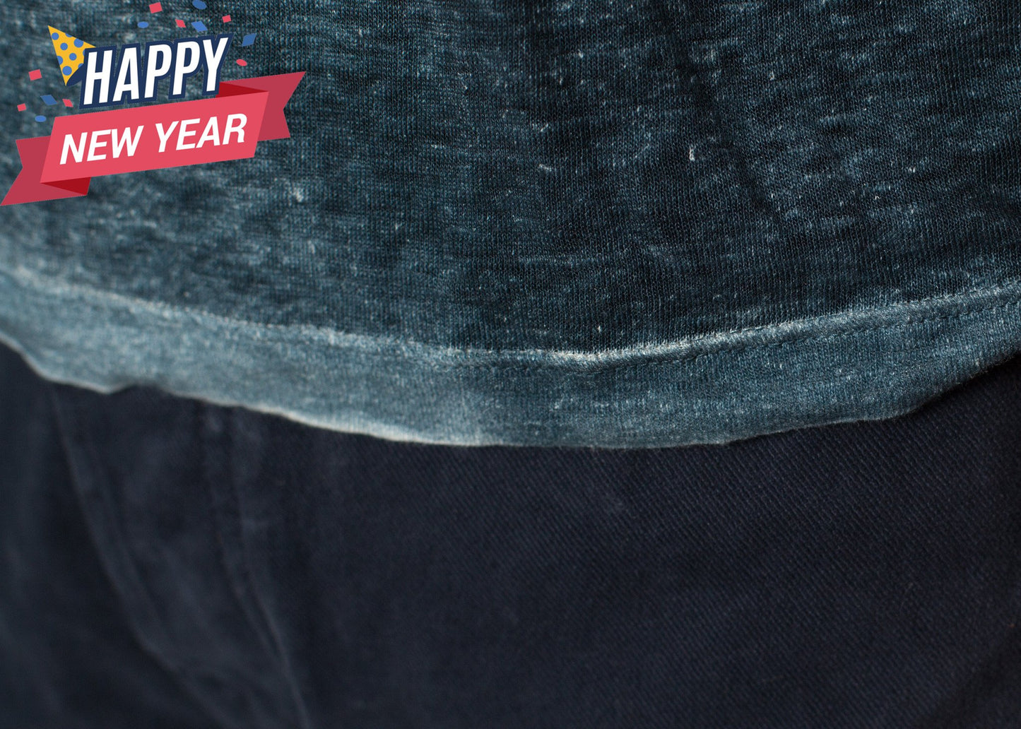 Melange T-Shirt in Navy/Black