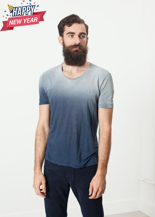 Overprint T-Shirt in Navy