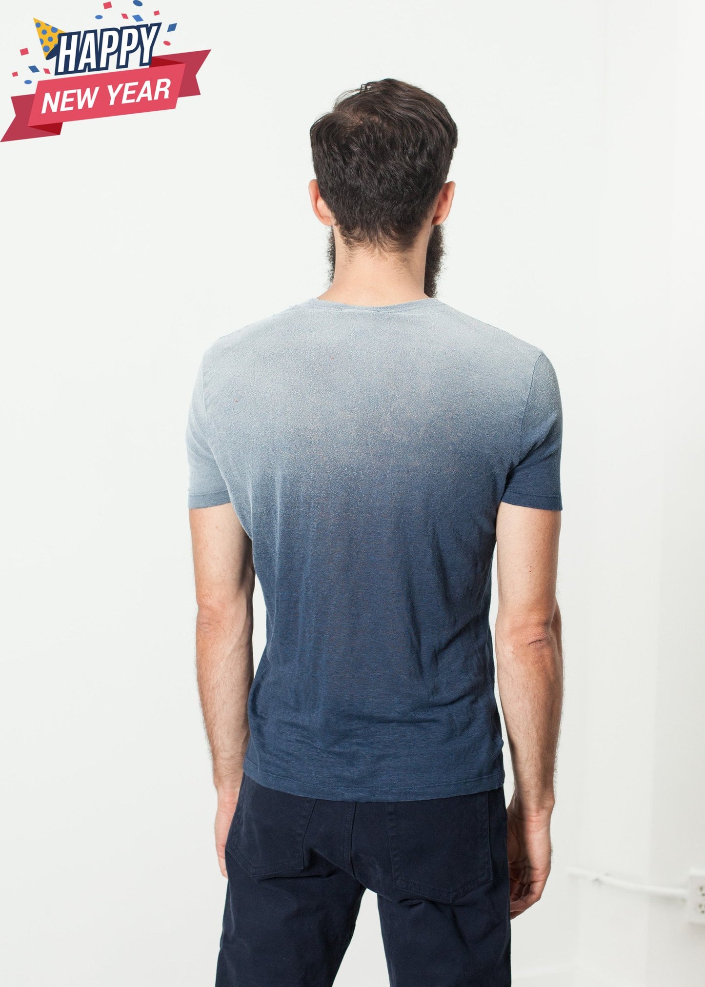 Overprint T-Shirt in Navy