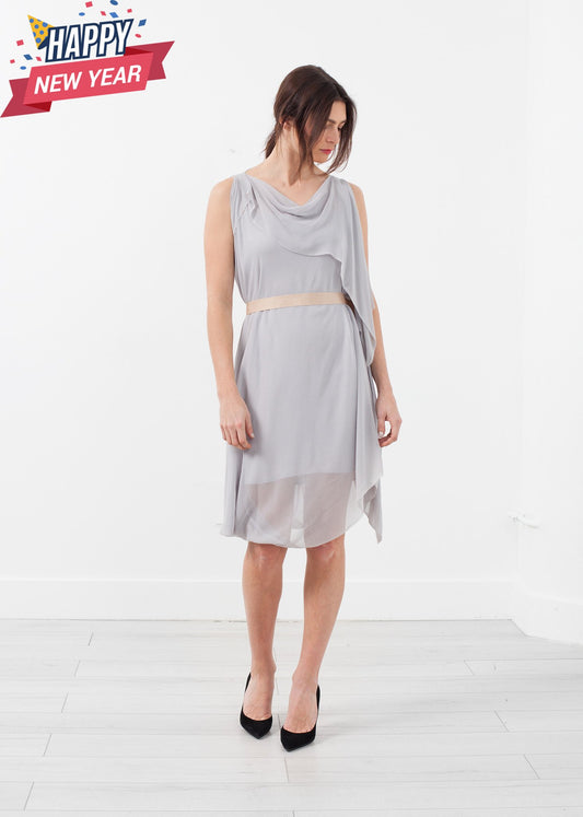 Chiffon Draped Dress