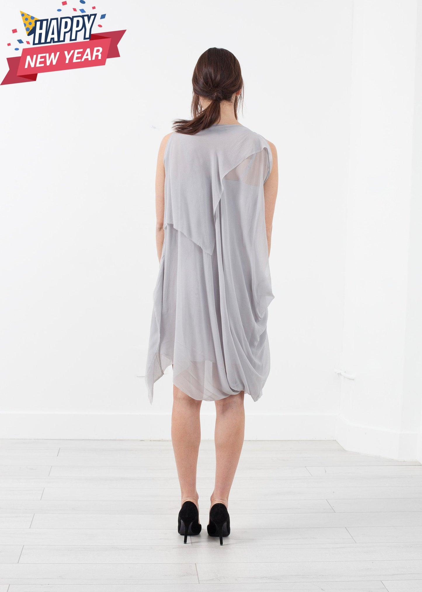 Chiffon Draped Dress